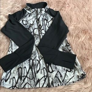 Zip up workout shirt